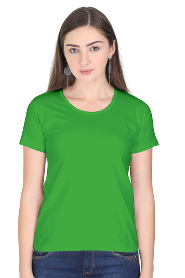 Flag Green Crew Neck Half Sleeve Women's T-shirt