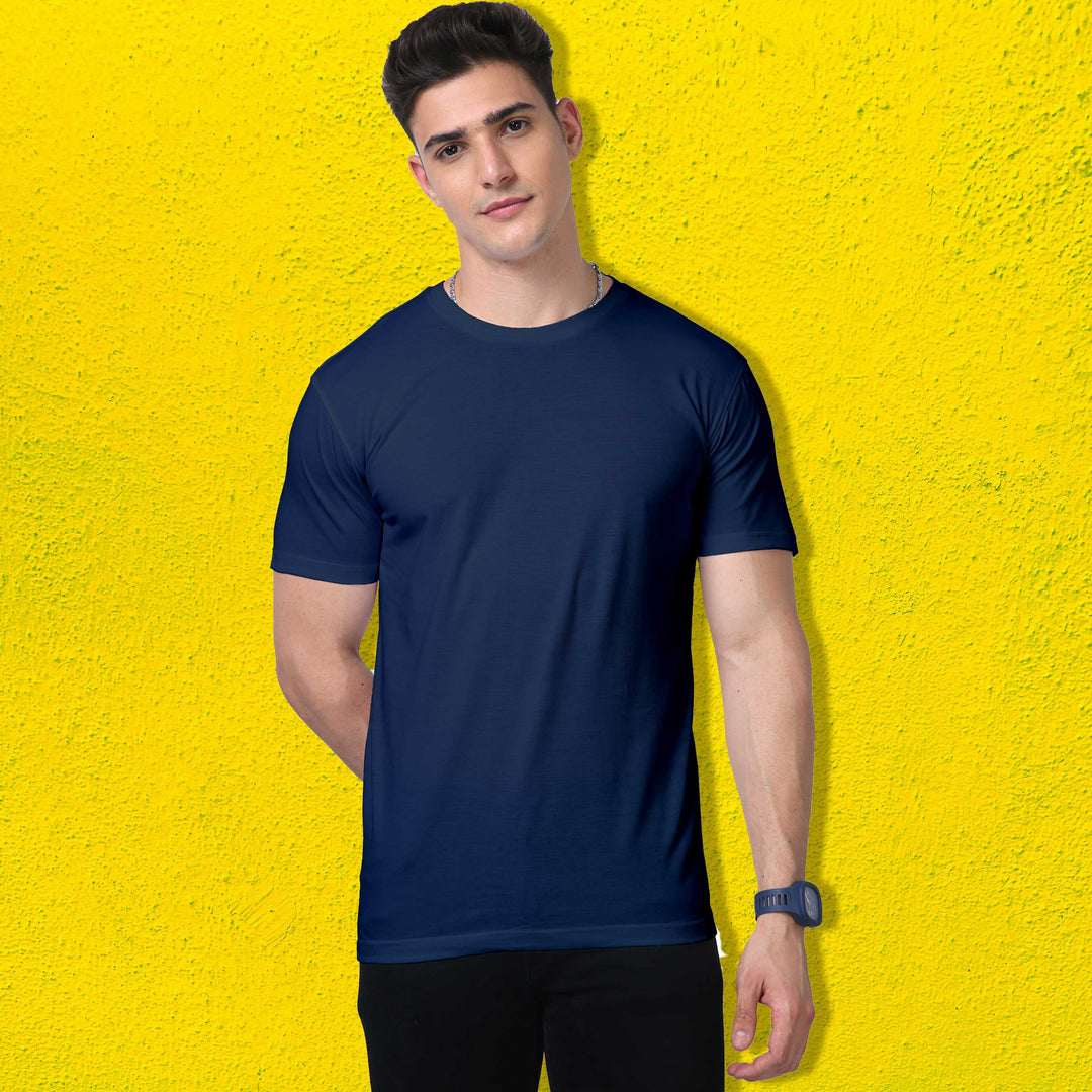 Navy Supima Tshirt: Luxury Cotton Tee for Men - Shop Now