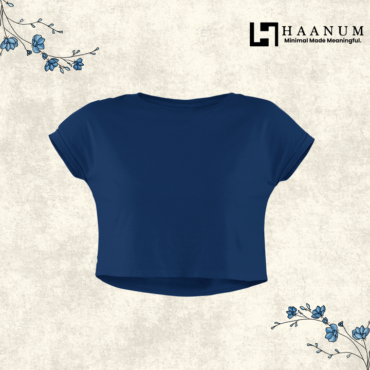 Navy Crop Top For Women