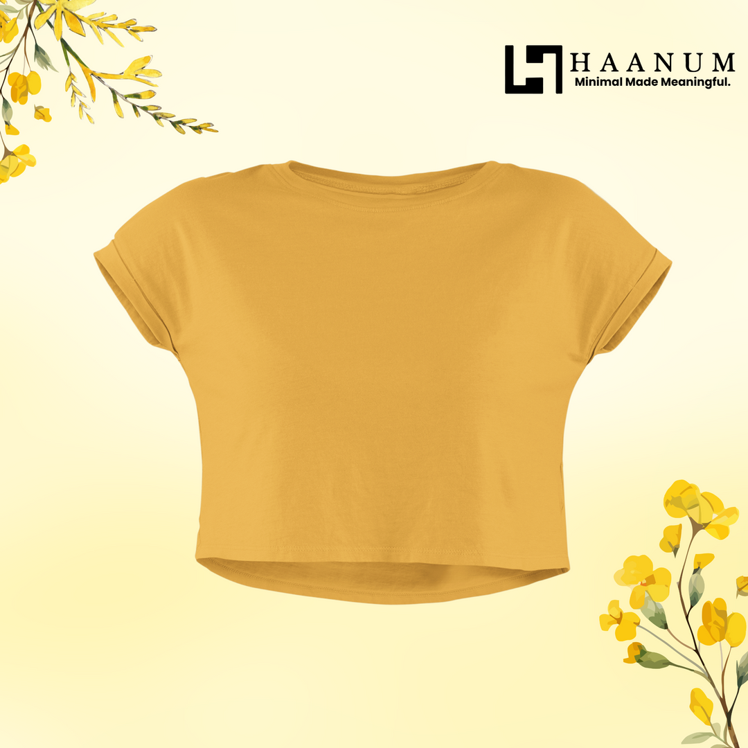 Yellow Crop Top For Women