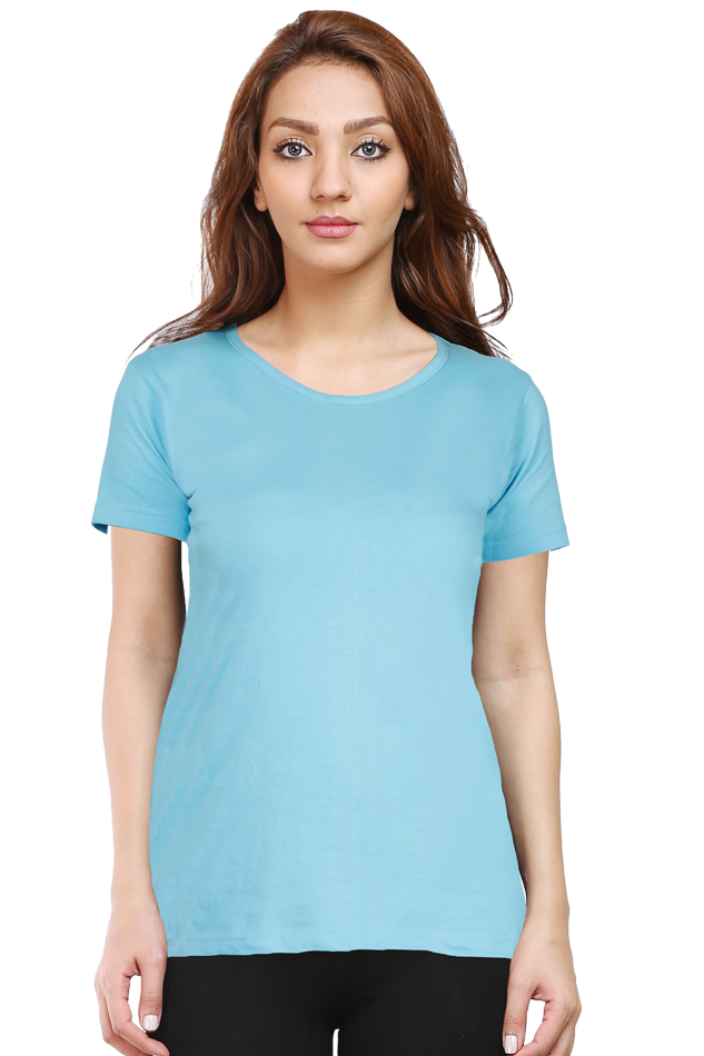 Sky Crew Neck Half Sleeve Women's T-shirt