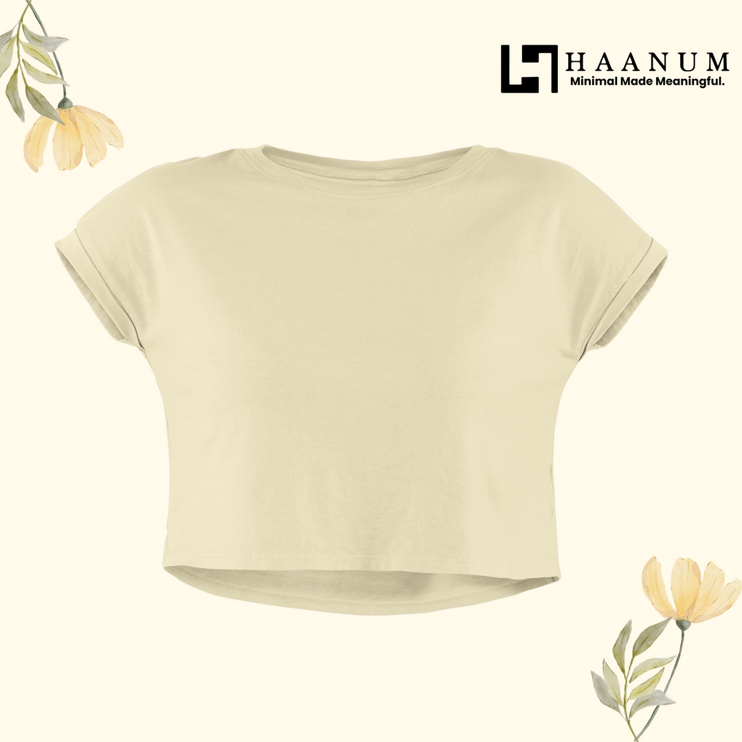 Beige Crop Top For Women