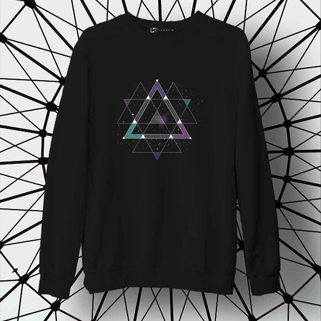 Geometric Space Unisex Sweatshirt - Haanum