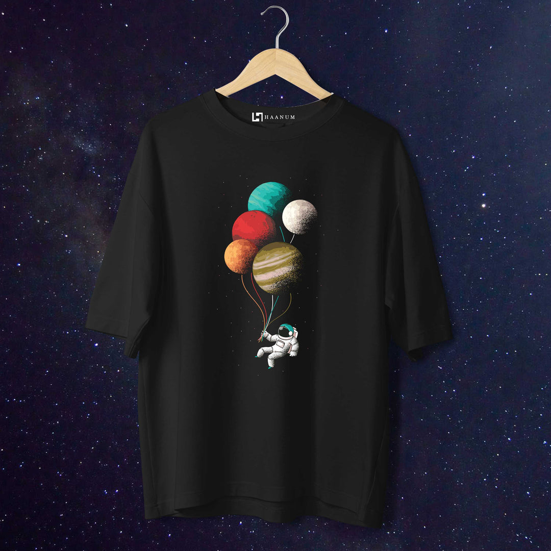 Astronut Baloons Oversized Tshirt - Haanum