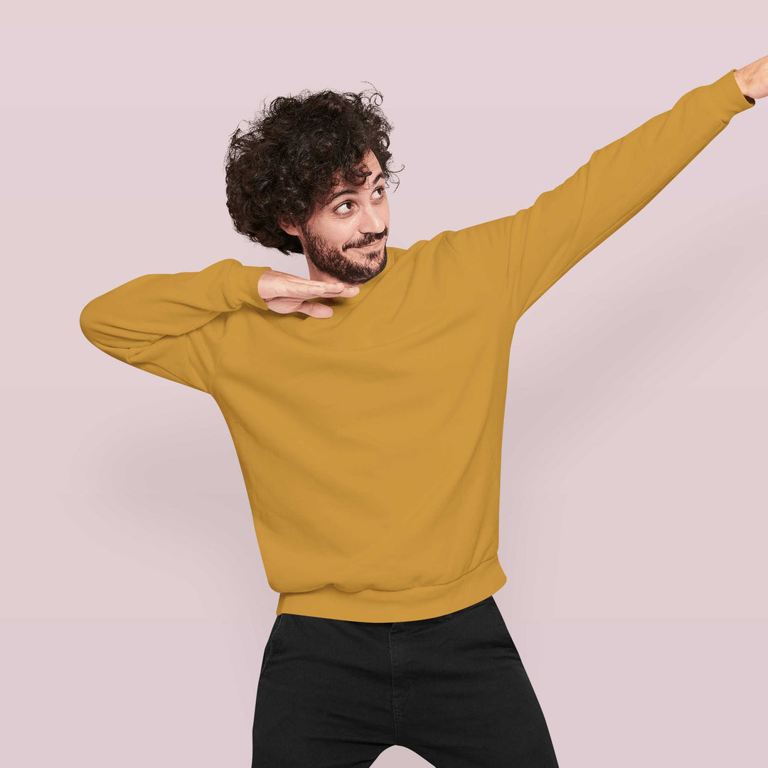 Mustard Unisex Sweatshirt Plain