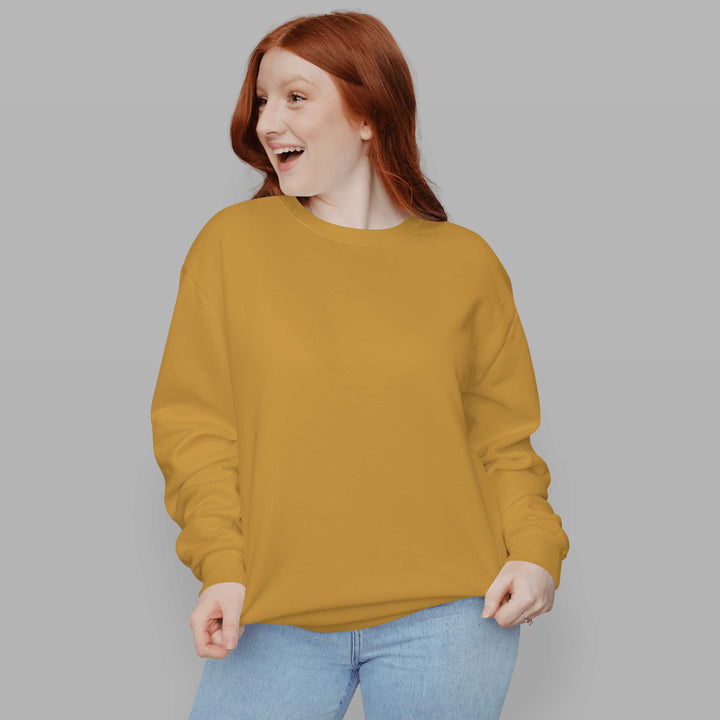 Mustard Unisex Sweatshirt Plain - Haanum