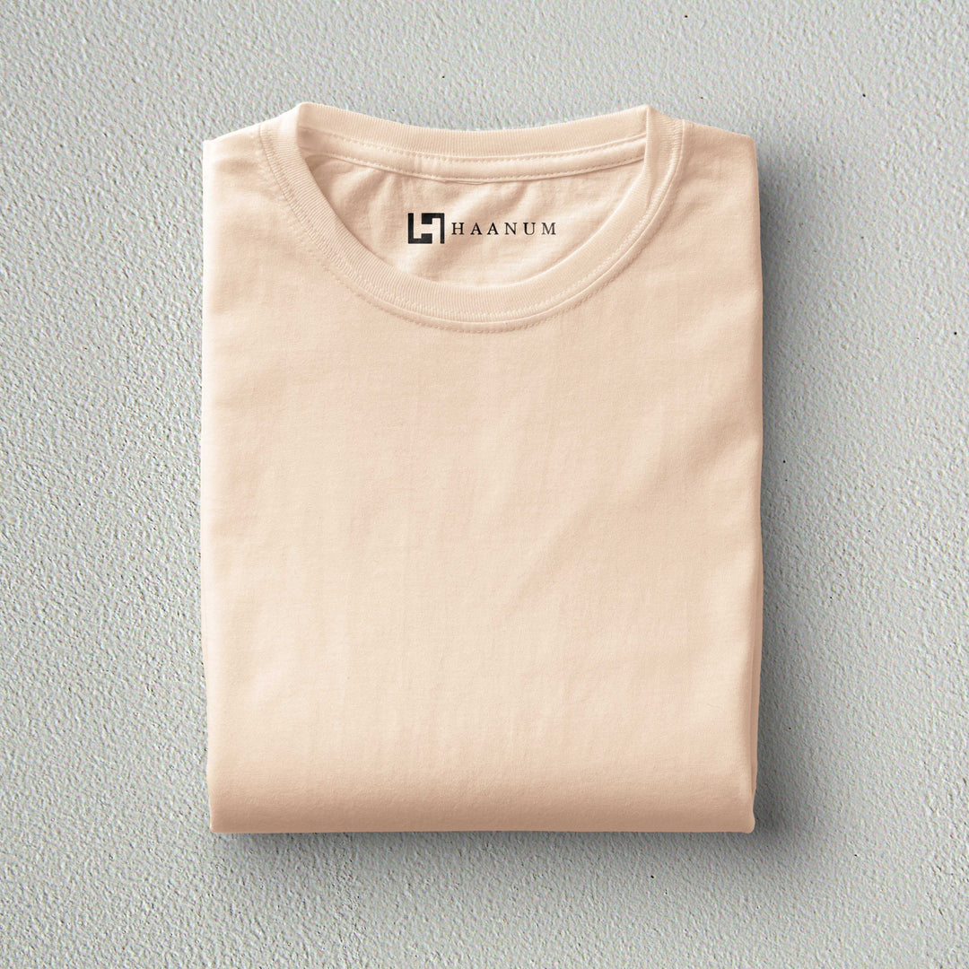 Peach Crew Neck  Half Sleeve Unisex T-shirt