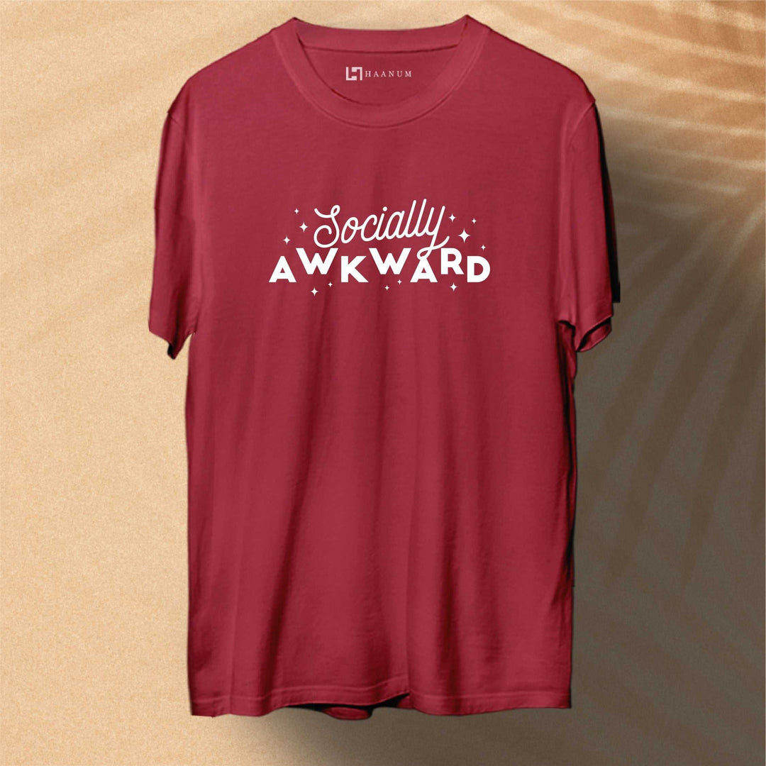 Socially Awkward Crew Neck  Half Sleeve Unisex T-Shirt