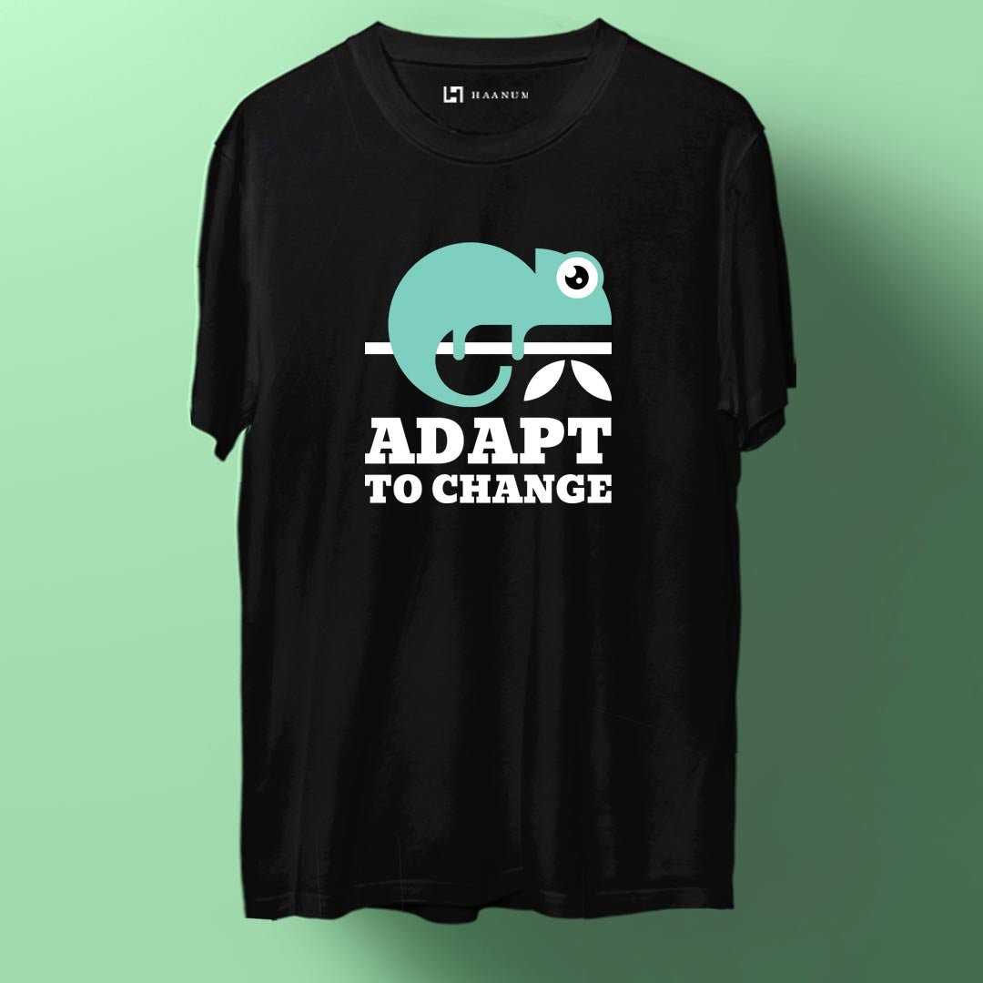 Adapt To Change Crew Neck Half Sleeve Unisex T-Shirt - Haanum