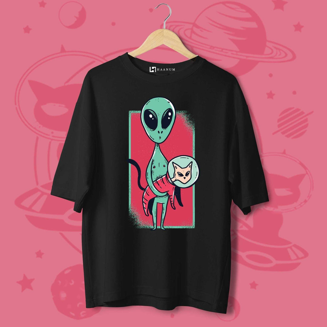 Alien cat Oversized Tshirt - Haanum