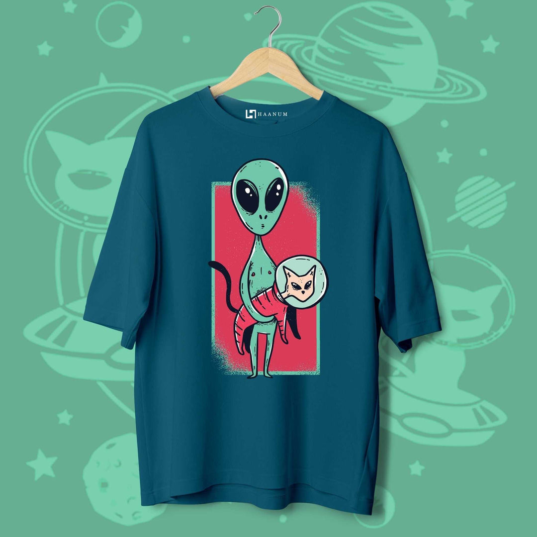 Alien cat Oversized Tshirt - Haanum