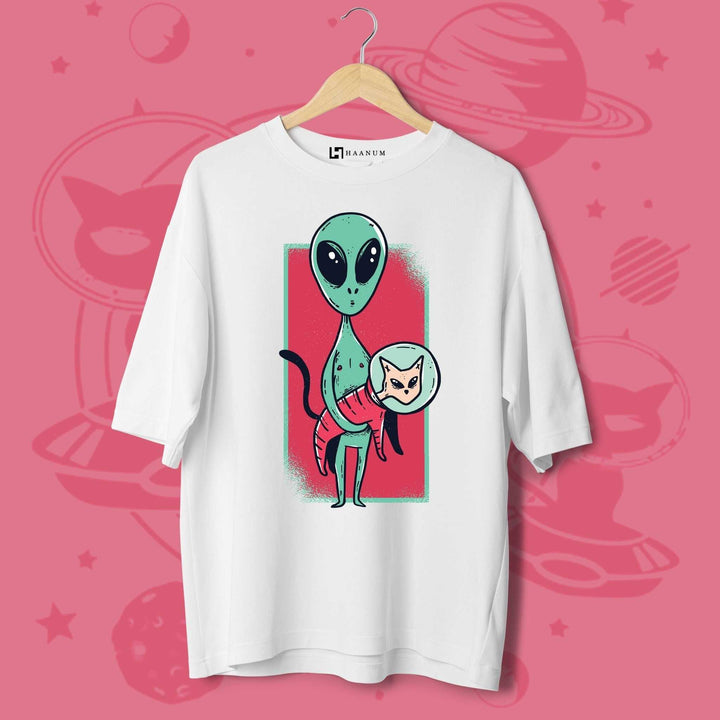 Alien cat Oversized Tshirt - Haanum