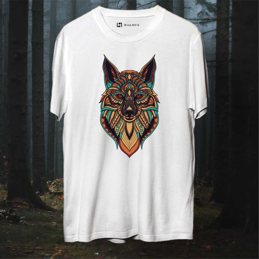 Ancient Egypt Wolf Round Neck Half Sleeve Unisex T-Shirt - Haanum