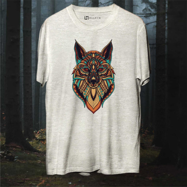 Ancient Egypt Wolf Round Neck Half Sleeve Unisex T-Shirt - Haanum