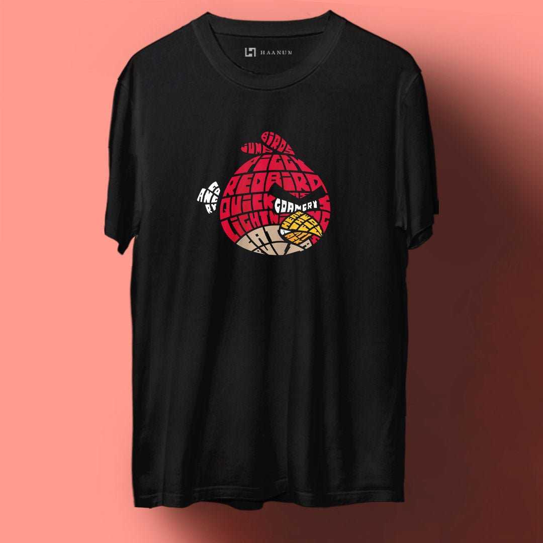Angry Birds Crew Neck Half Sleeve Unisex T-Shirt - Haanum