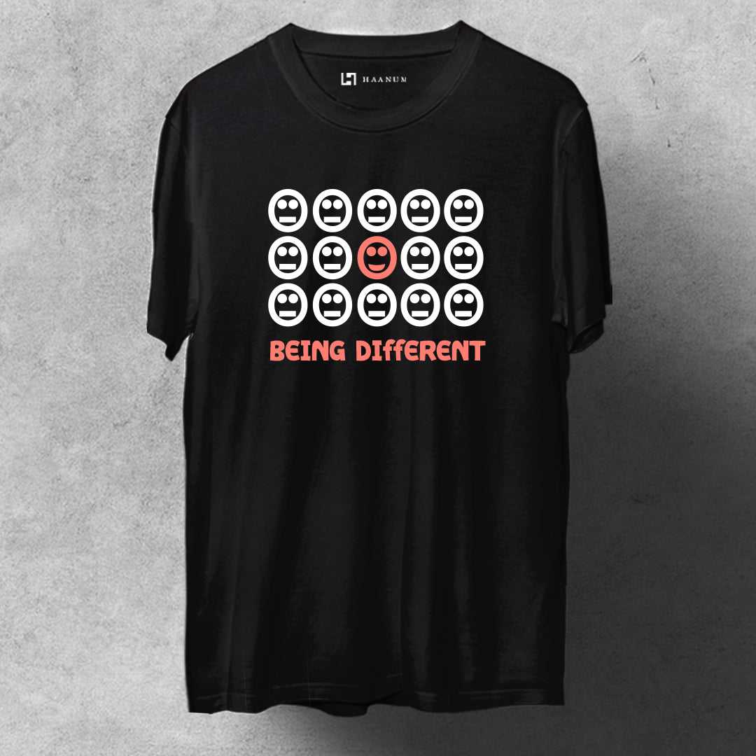 Be Different Crew Neck Sleeve Unisex T-Shirt - Haanum