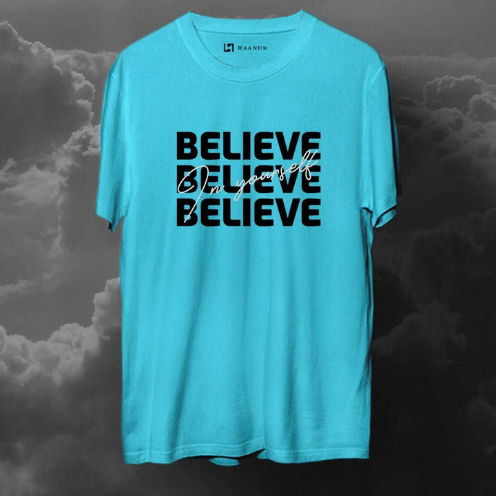 Believe In YourSelf Crew Neck Half Sleeve Unisex T-Shirt - Haanum