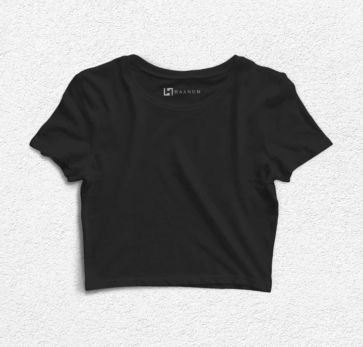 Black Crop Top For Women - Haanum
