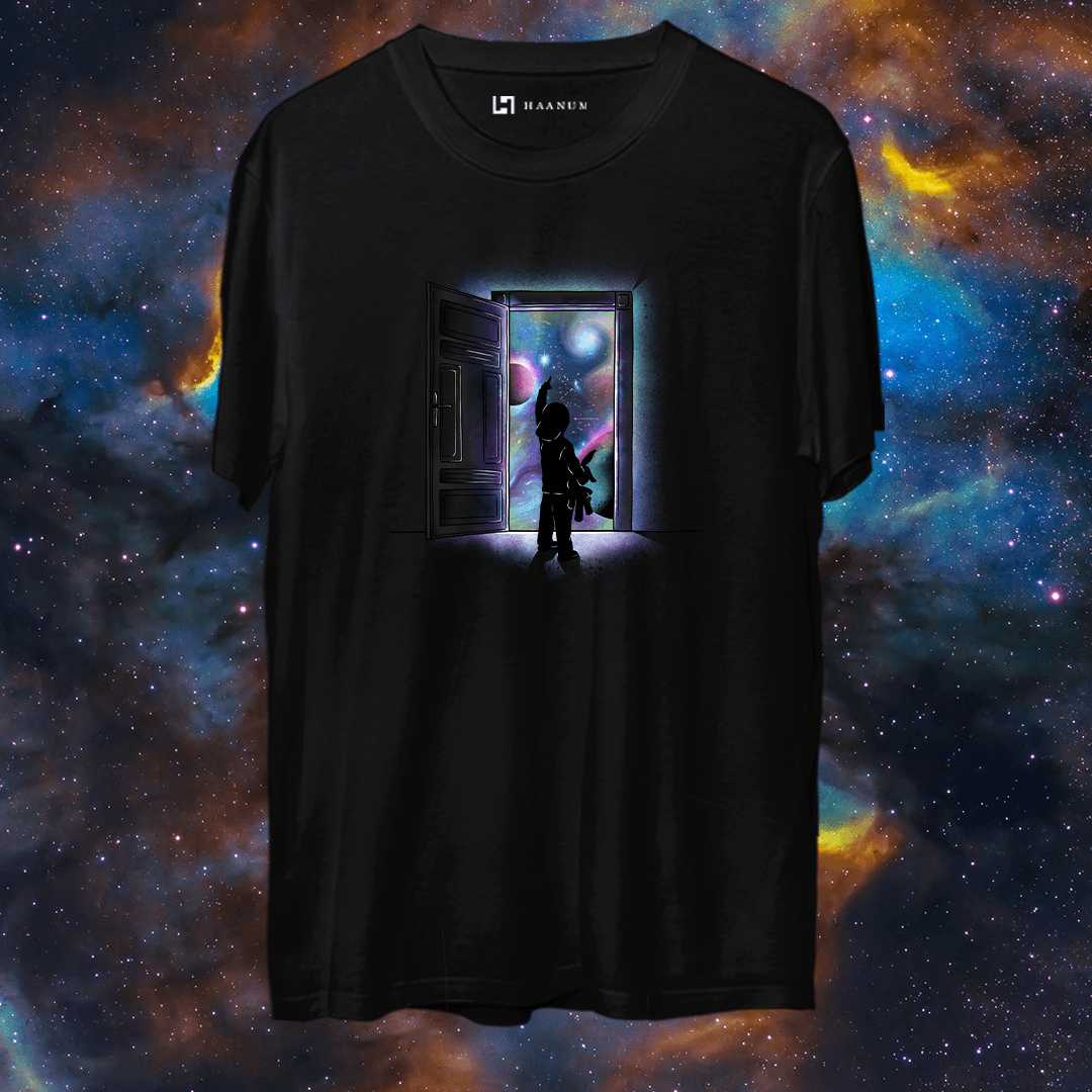 Cosmic Door Half Sleeve Unisex T-shirt - Haanum