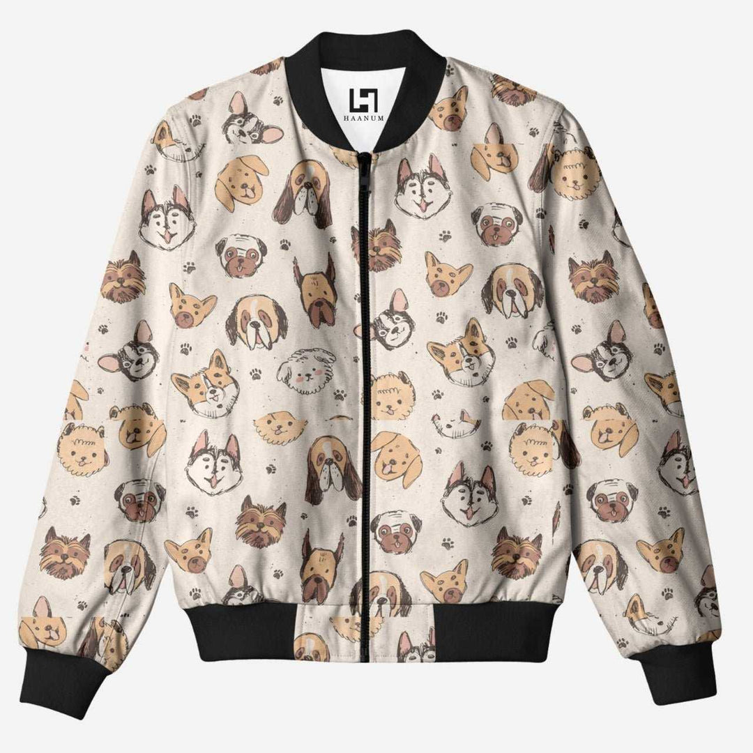 Dog Sketch Unisex Bomber Jacket - Haanum