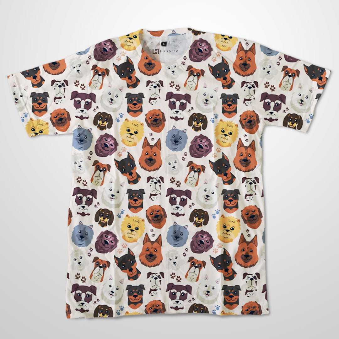 Doggos Full Print Half Sleeve Unisex T-Shirt - Haanum