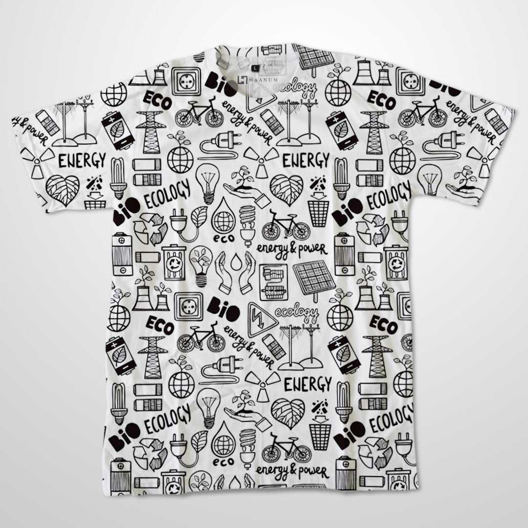Ecology Full Print Half Sleeve Unisex T-Shirt - Haanum