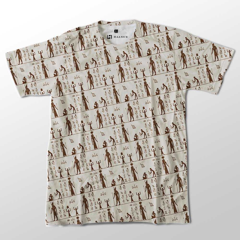 Egyptian Full Print Half Sleeve Unisex T-Shirt - Haanum