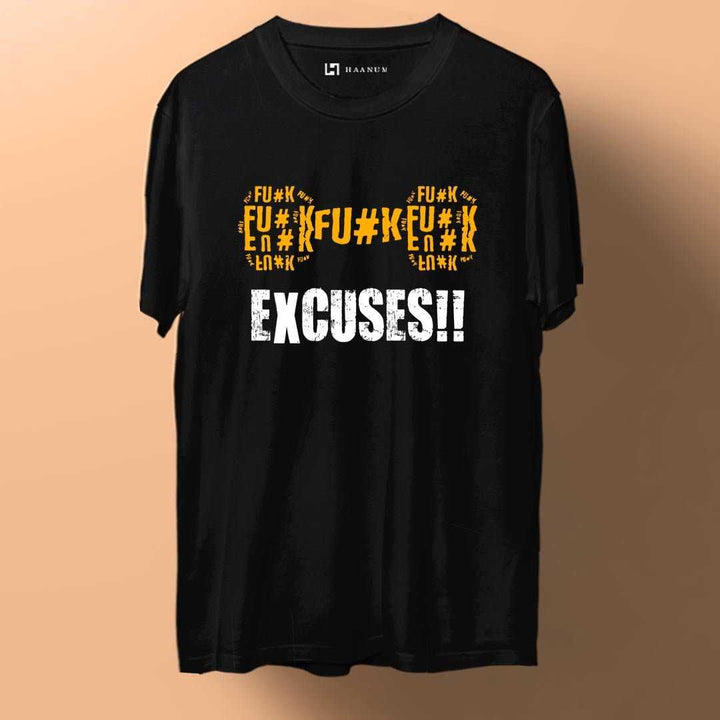 F off Excuses Crew Neck  Sleeve Unisex T-Shirt