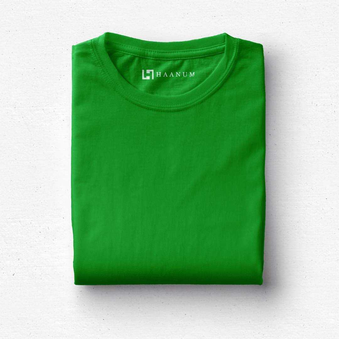 Flag Green Crew Neck Half Sleeve Unisex T-Shirt - Haanum