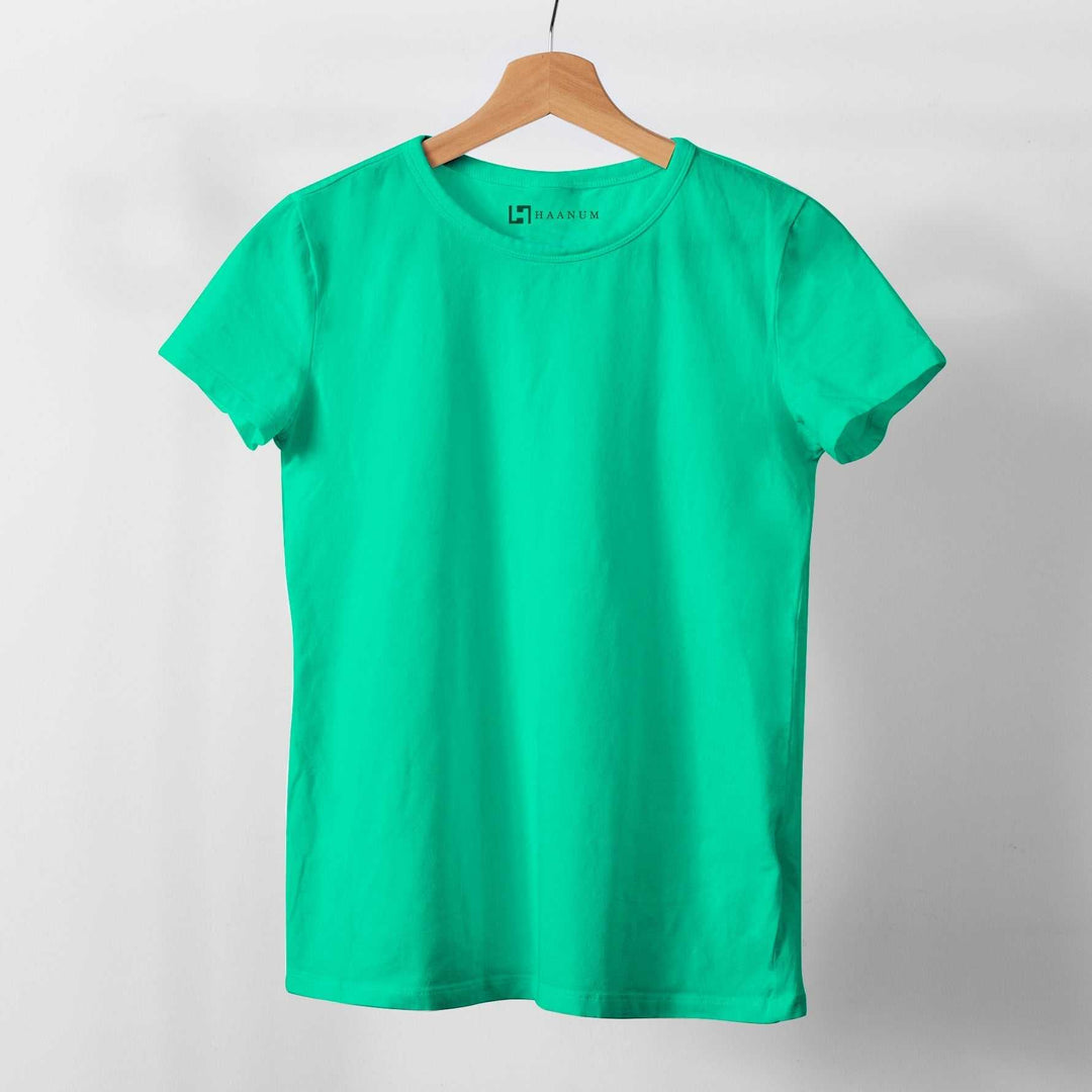 Flag Green Crew Neck  Half Sleeve Women's T-shirt