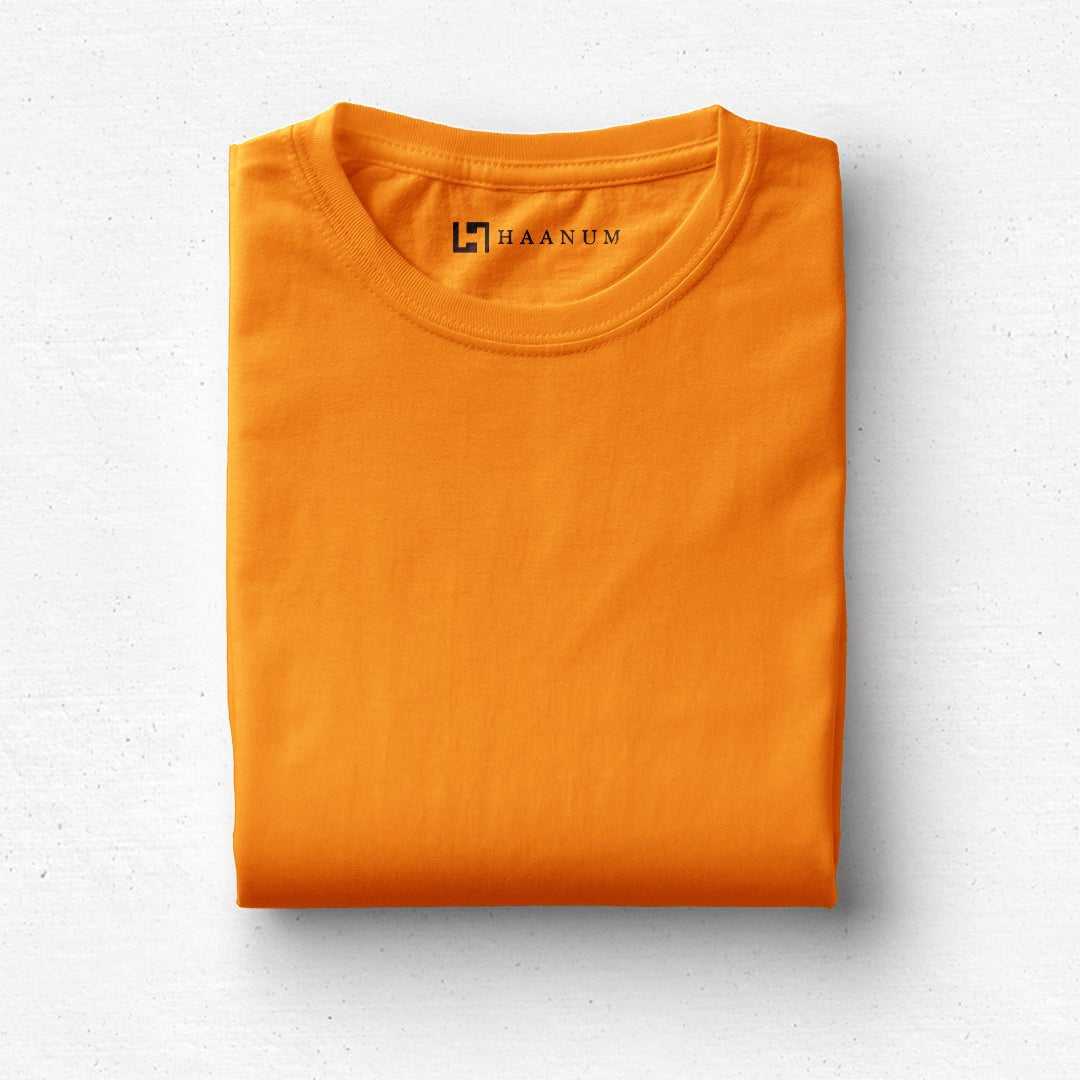 Flag Orange Crew Neck Half Sleeve Unisex T-shirt - Haanum
