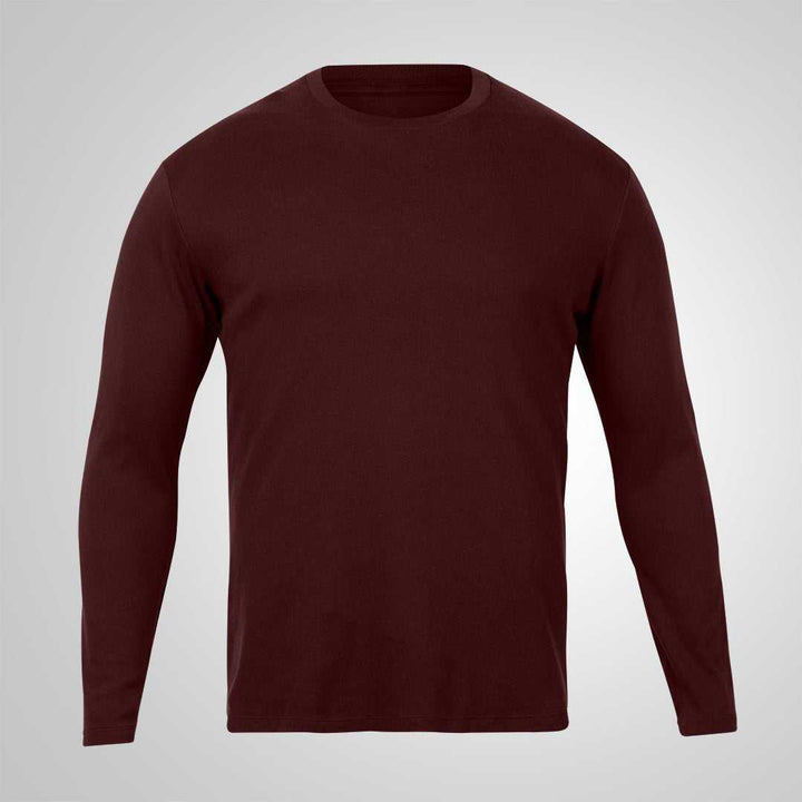 Full Sleeve Crew Neck Plain T-shirt - Haanum