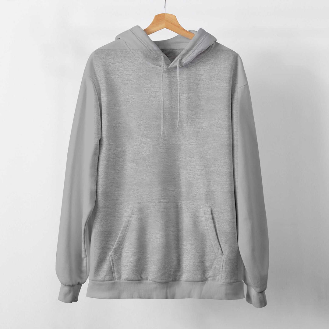 Grey Unisex Hoodie Plain - Haanum