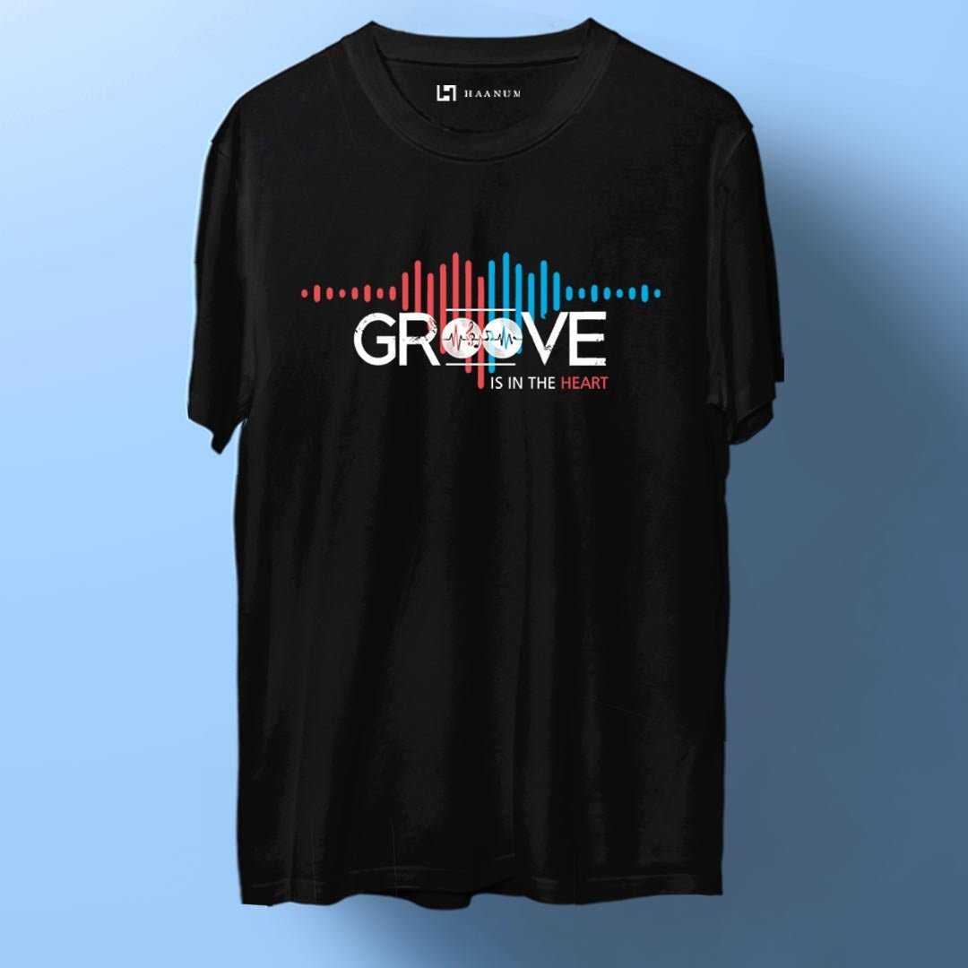GROOVE Crew Neck Half Sleeve Unisex T-Shirt - Haanum