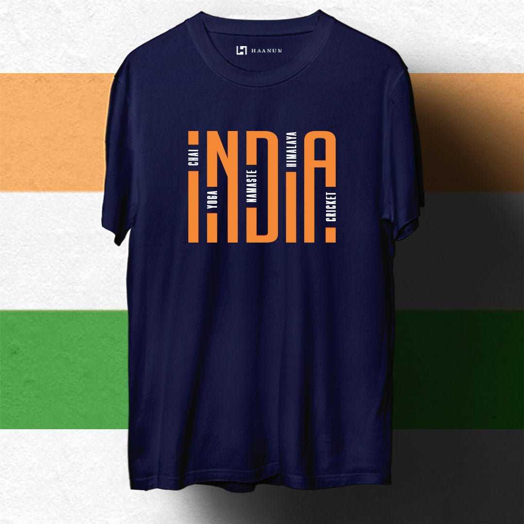 INDIA Crew Neck  Half Sleeve Unisex Tshirt - Haanum