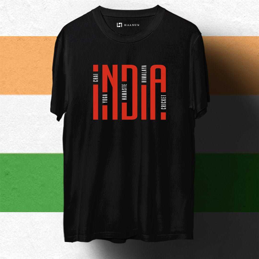 INDIA Crew Neck  Half Sleeve Unisex Tshirt - Haanum