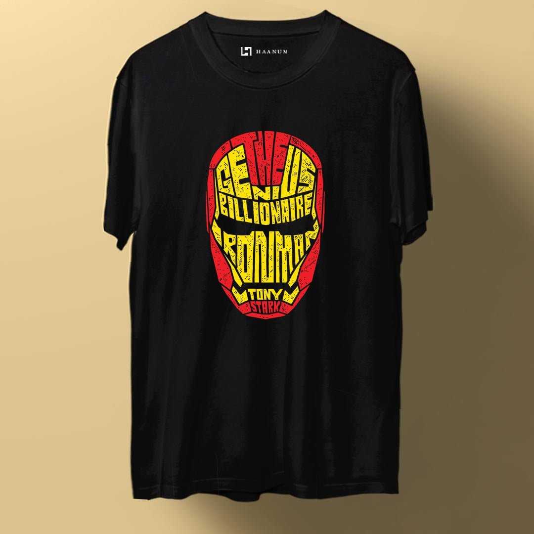 Iron Man Crew Neck Half Sleeve Unisex T-shirt - Haanum