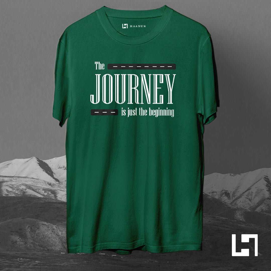 Journey Crew Neck Half Sleeve Unisex T shirt - Haanum