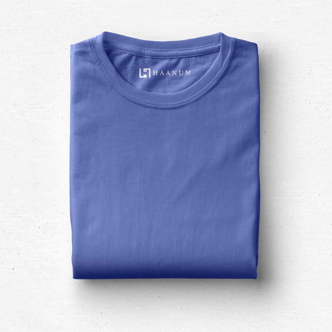 Lavender Crew Neck Half Sleeve Unisex T-shirt - Haanum