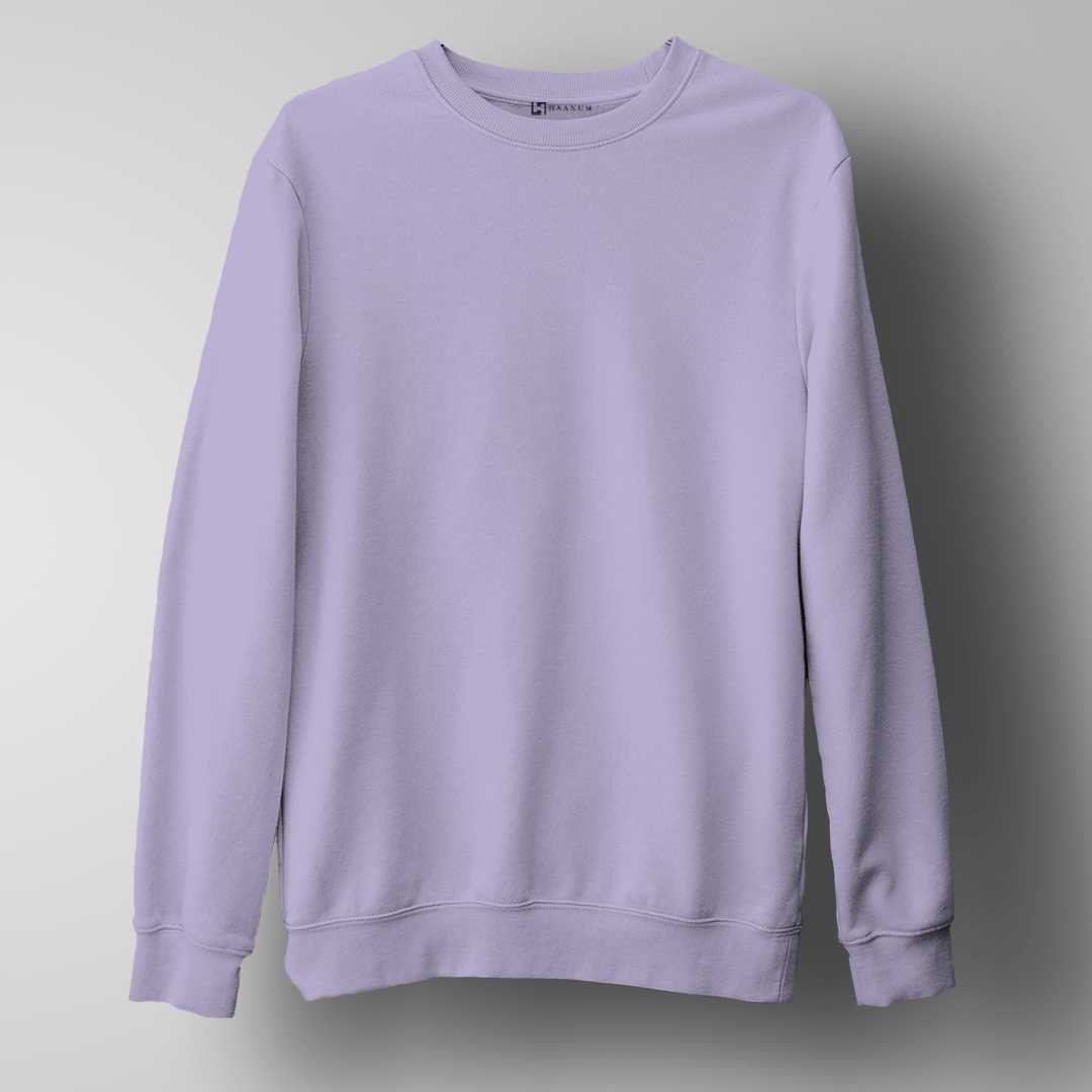lavender Unisex Sweatshirt Plain - Haanum