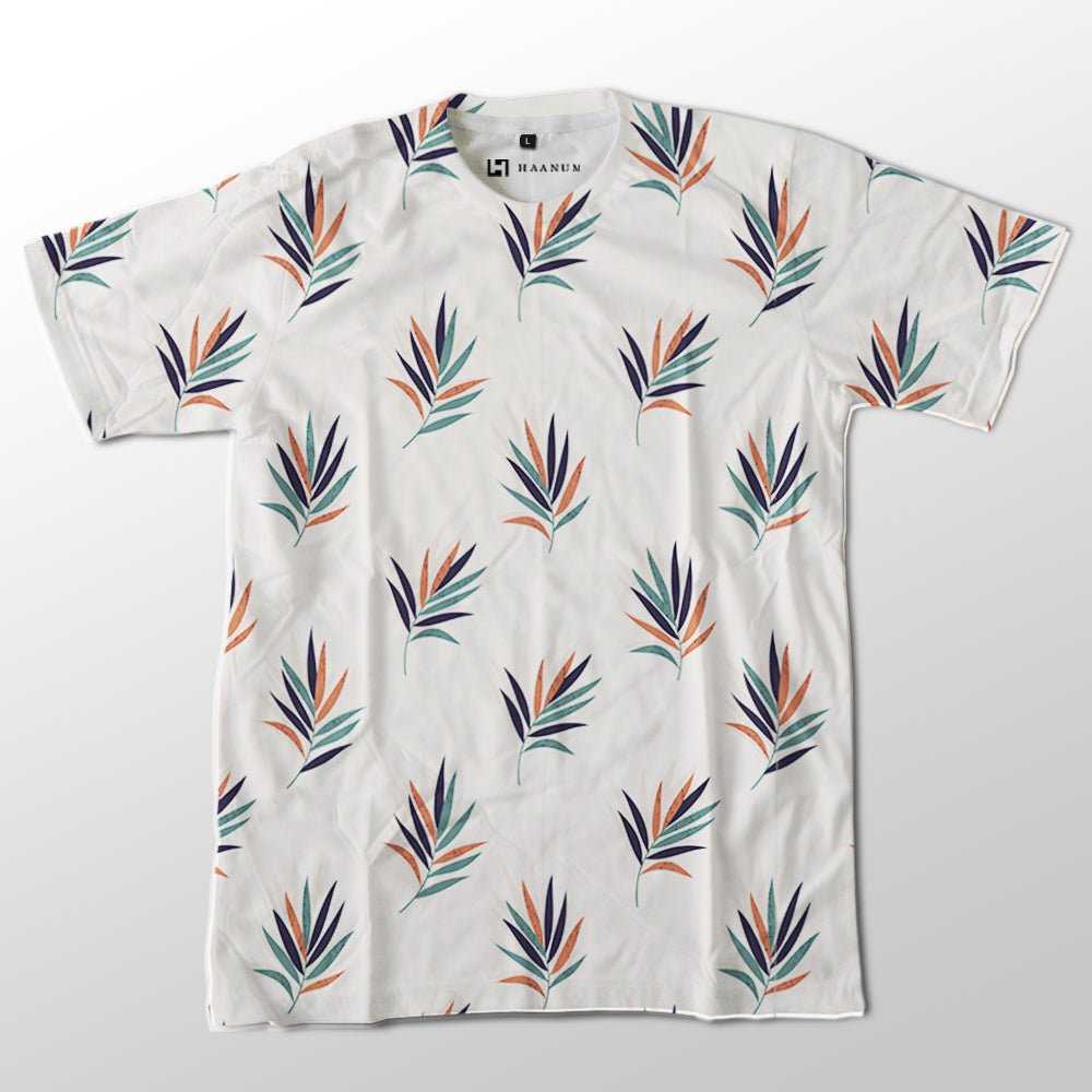 Leaf Foliage Full Print Half Sleeve Unisex T-Shirt - Haanum