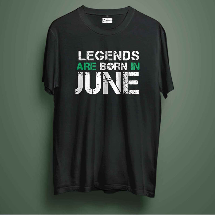 Legends Are Born In June Crew Neck Sleeve Unisex T-Shirt - Haanum