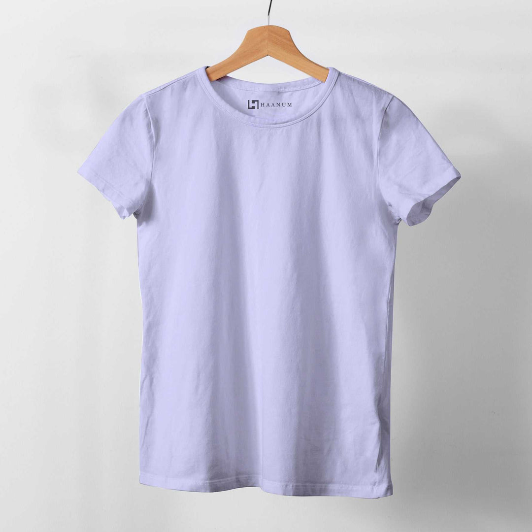 Lilac Crew Neck  Half Sleeve Women's T-shirt