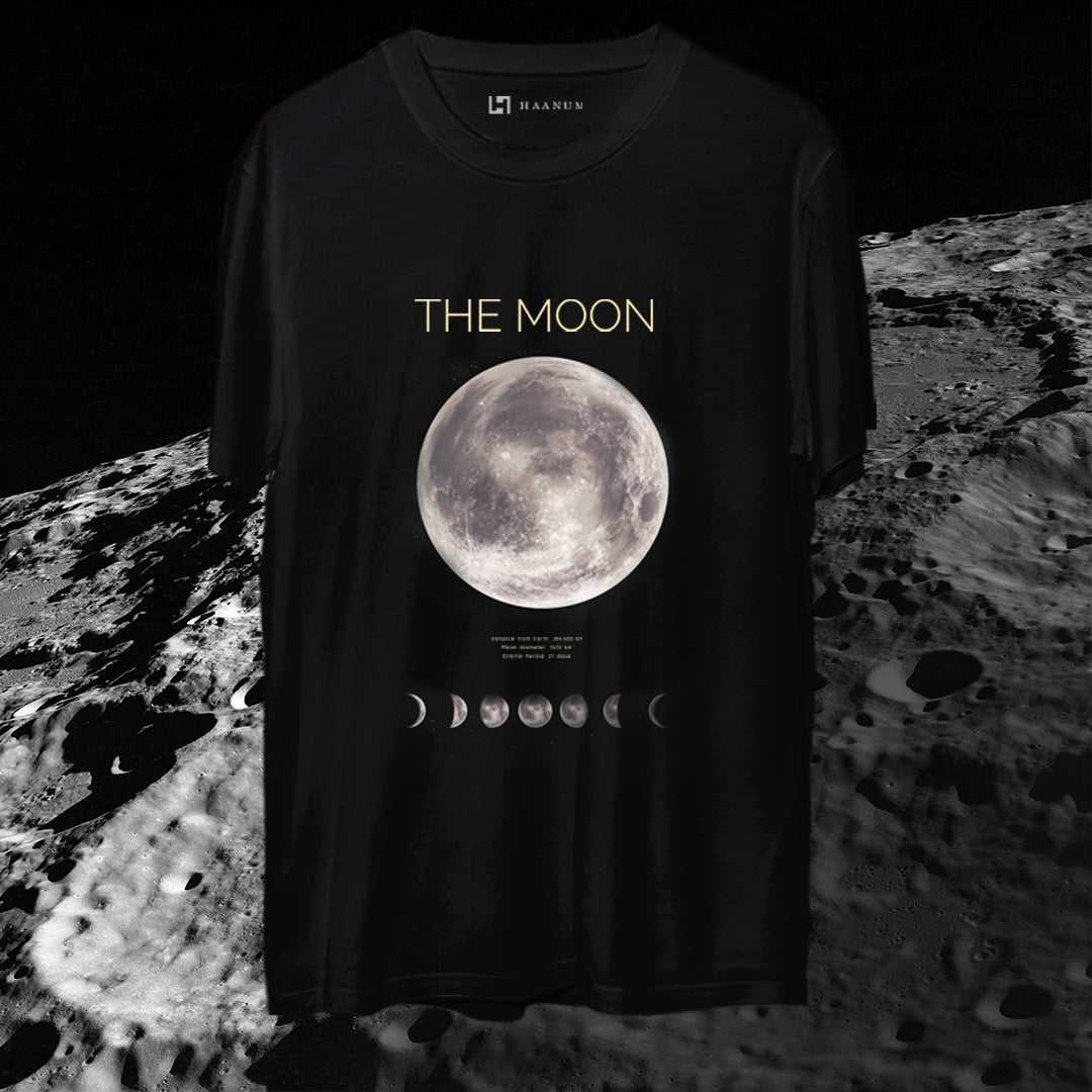 Moon Round Neck Half Sleeve Unisex T-Shirt