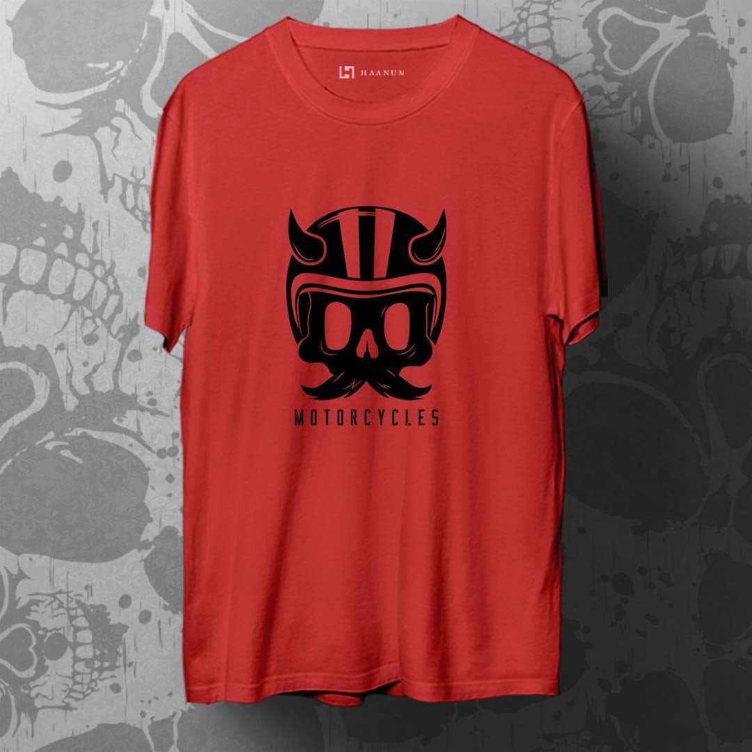 Motorbike Crew Neck Half Sleeve Unisex T-Shirt - Haanum