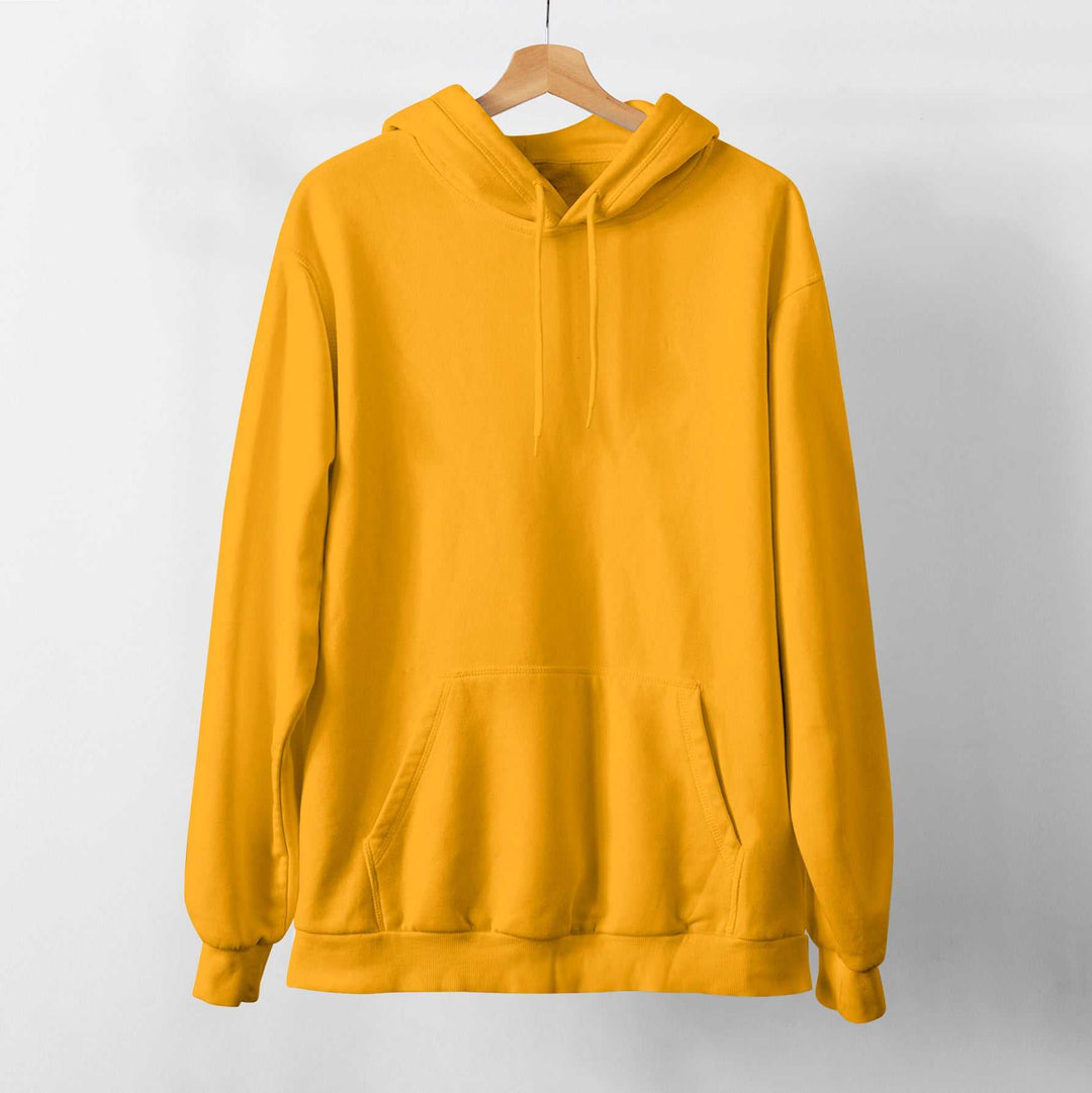 Mustard Unisex Hoodie Plain - Haanum