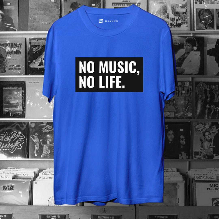 No Music No Life Crew Neck  Half Sleeve Unisex T-Shirt