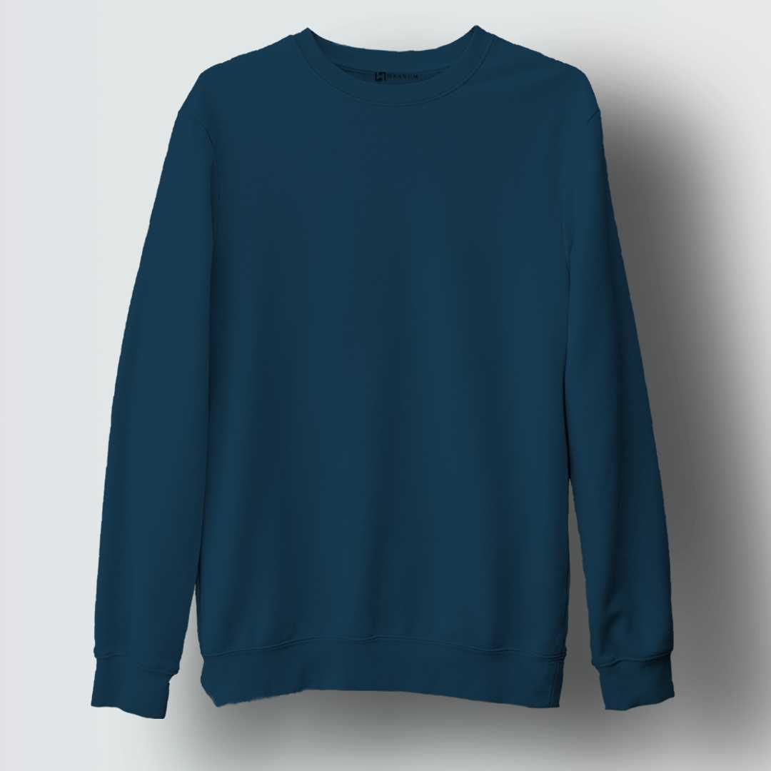 Ocean Blue Unisex Sweatshirt Plain - Haanum