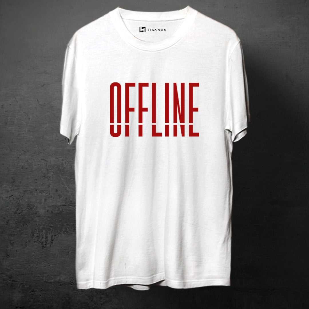 OFFLINE Crew Neck Half Sleeve Unisex T-Shirt - Haanum