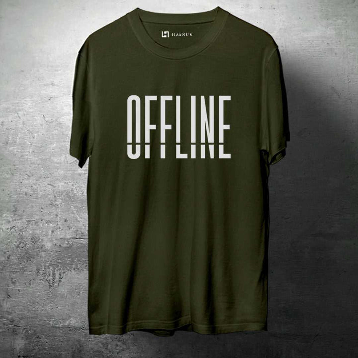 OFFLINE Crew Neck Half Sleeve Unisex T-Shirt - Haanum